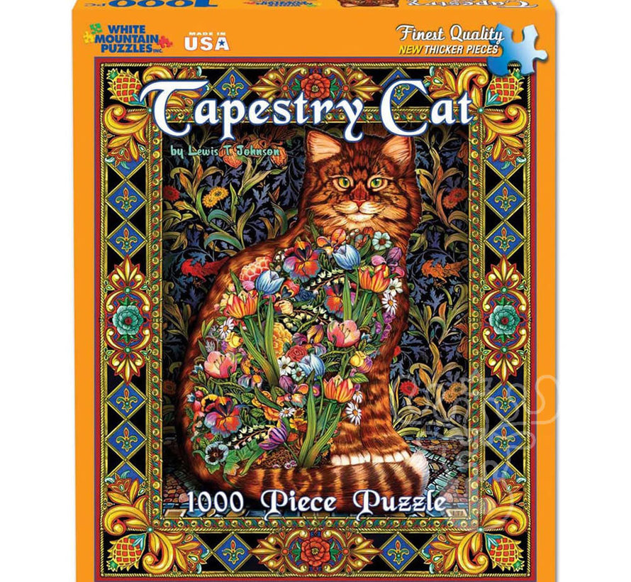 White Mountain Tapestry Cats Puzzle 1000pcs