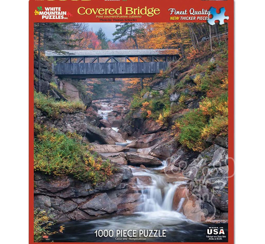 White Mountain Covered Bridge Puzzle 1000pcs