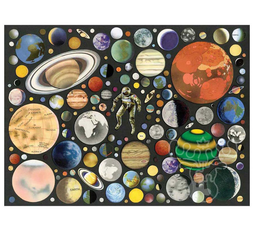 Galison Zero Gravity Puzzle 1000pcs contains 20 Shaped Pieces