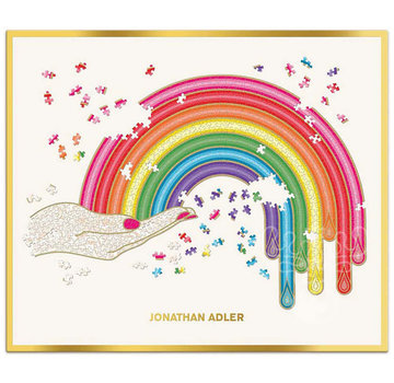 Galison Galison Jonathan Adler Rainbow Hand Shaped Foil Puzzle 750pcs