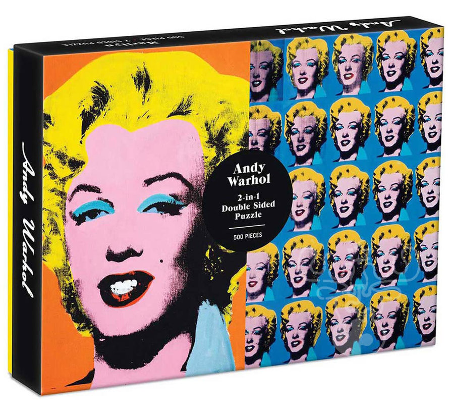 FINAL SALE Galison Andy Warhol: Marilyn 2-in-1 Double Sided Puzzle 500pcs-CL