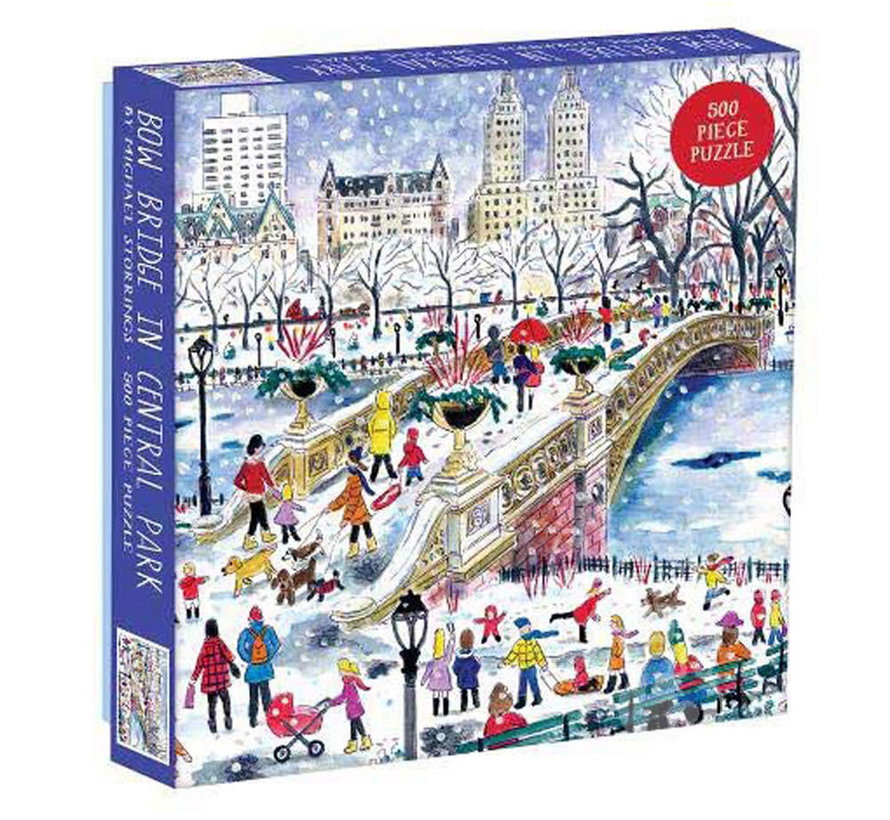 Galison Michael Storrings Bow Bridge in Central Park Puzzle 500pcs