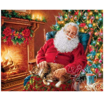 Springbok FINAL SALE Springbok Santa’s Cat Nap Puzzle 1000pcs