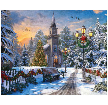 Springbok Springbok Holiday Church Puzzle 1000pcs RETIRED
