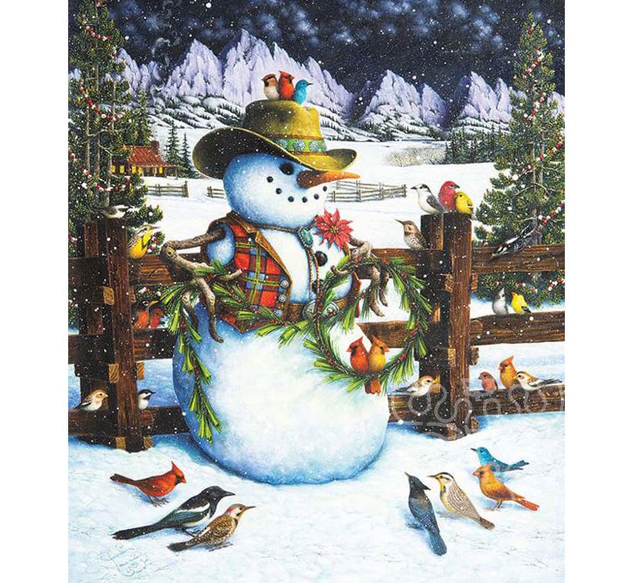 Springbok Western Snowman Puzzle 1000pcs