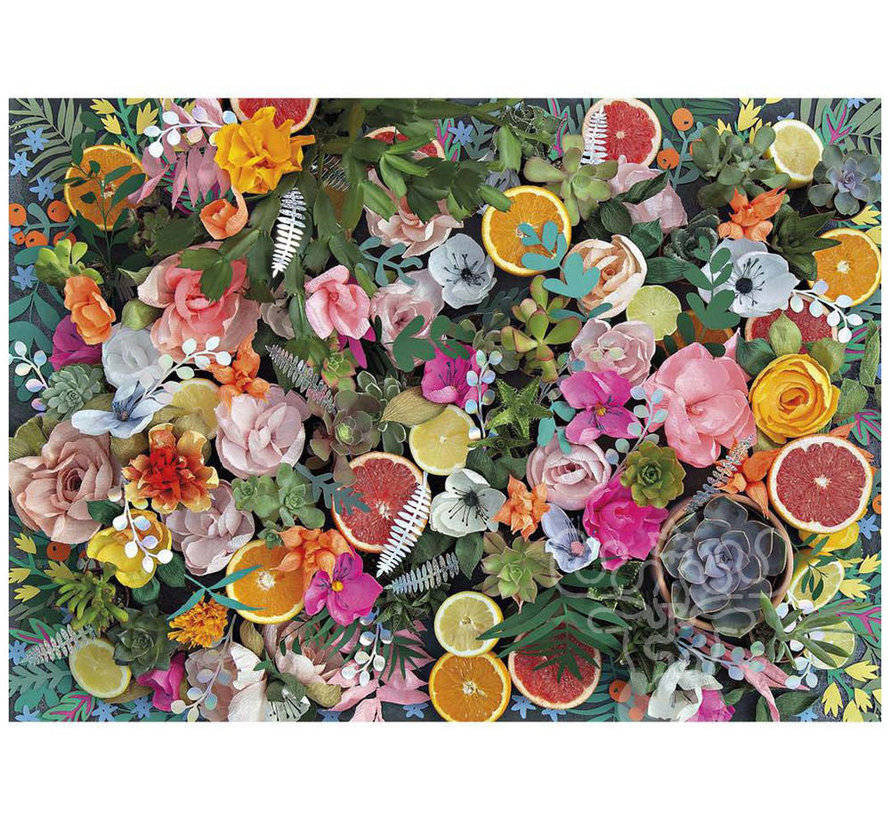 Gibsons Paper Flowers Puzzle 1000pcs RETIRED