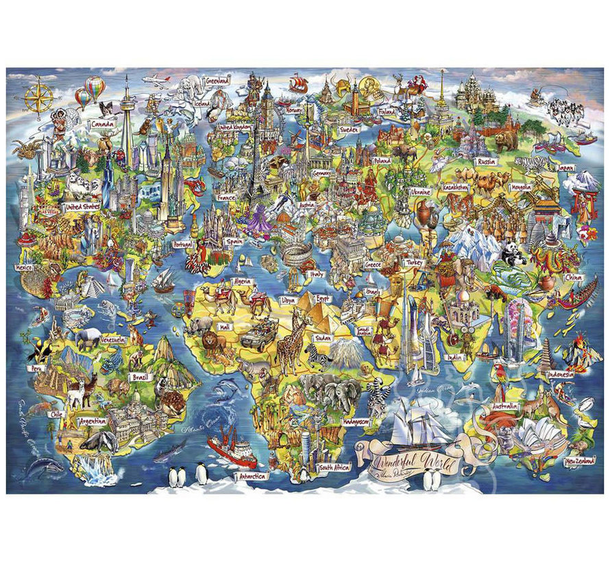 Gibsons Wonderful World Puzzle 1000pcs