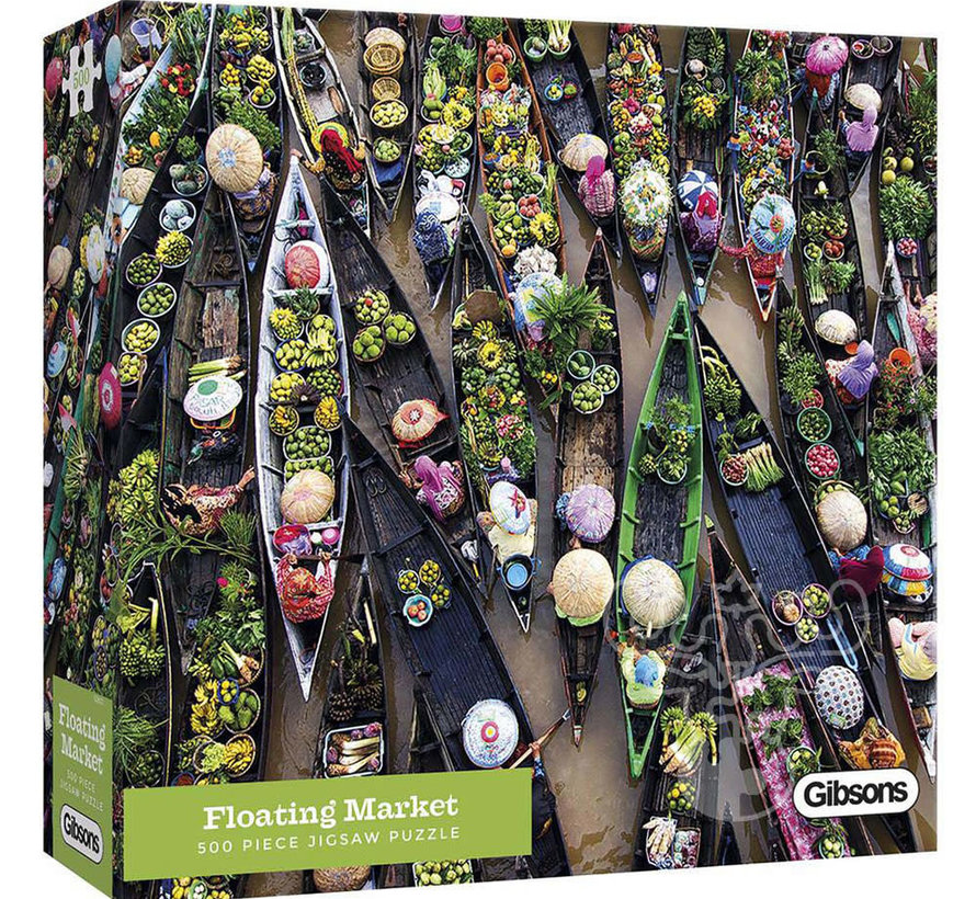 Gibsons Floating Market Puzzle 500pcs RETIRED