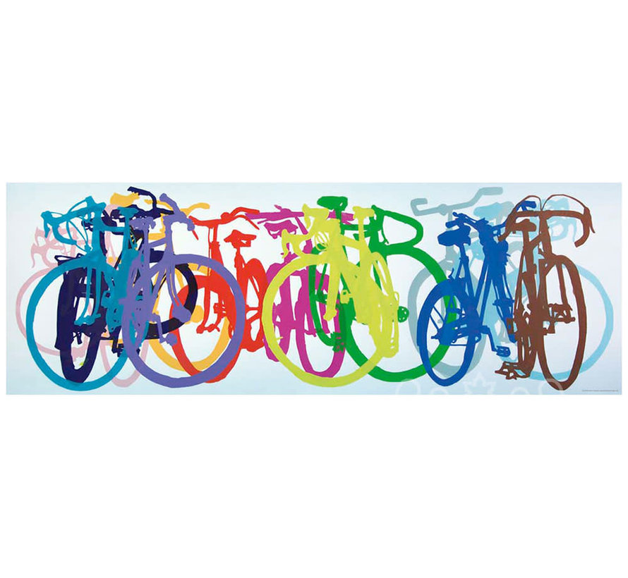Heye Bike Art: Colourful Row Panorama Puzzle 1000pcs