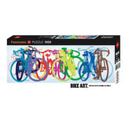 Heye Heye Bike Art: Colourful Row Panorama Puzzle 1000pcs