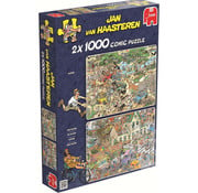 Jumbo Jumbo Jan van Haasteren - Safari and The Storm Puzzle 2 x 1000pcs