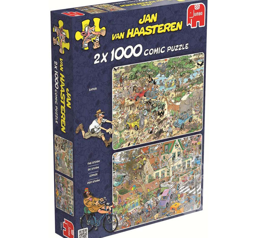 Jumbo Jan van Haasteren - Safari and The Storm Puzzle 2 x 1000pcs