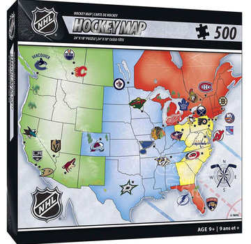MasterPieces MasterPieces NHL Hockey Map Puzzle 500pcs