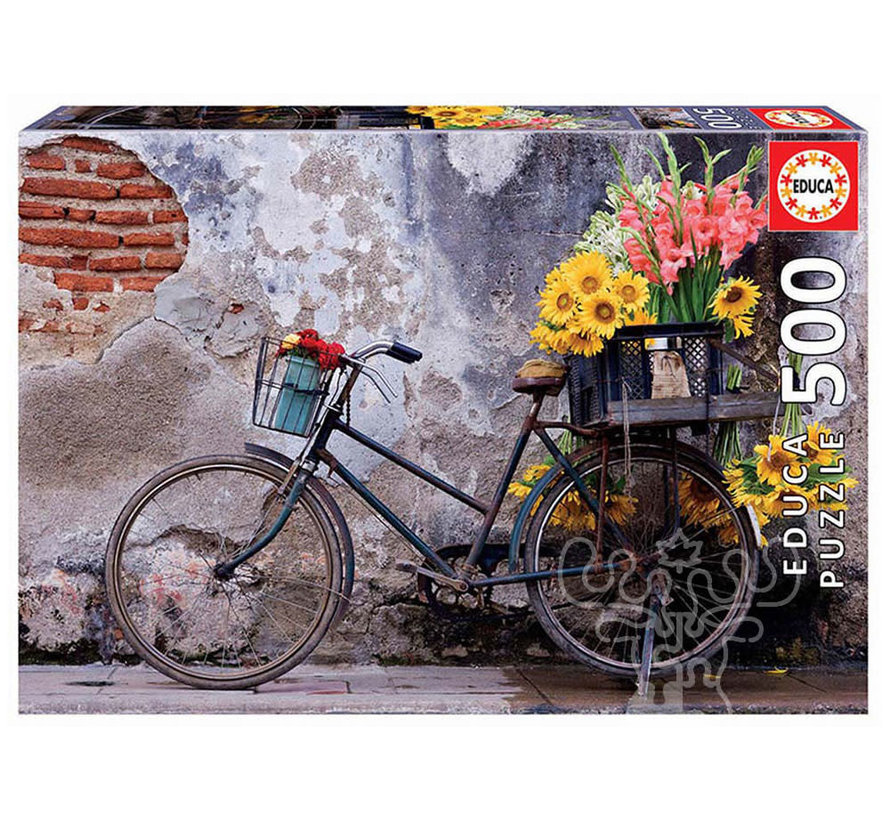 Educa Bicycle with Flowers Puzzle 500pcs