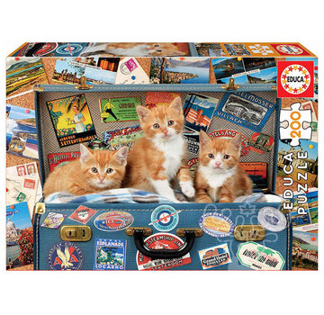 Educa Borras Educa Travelling Kittens Puzzle 200pcs