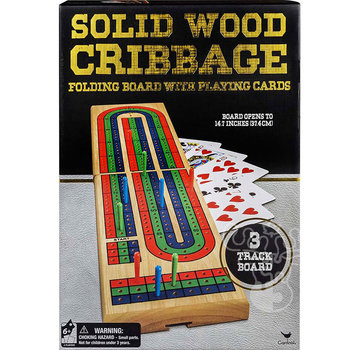Cardinal Folding Wood Cribbage 3 Track Coloured