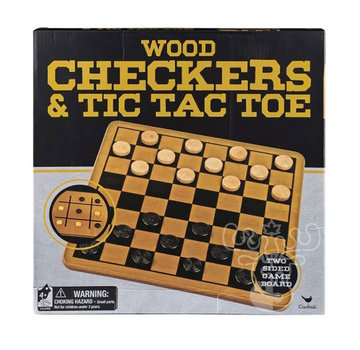 Cardinal Wood Checkers & Tic Tac Toe