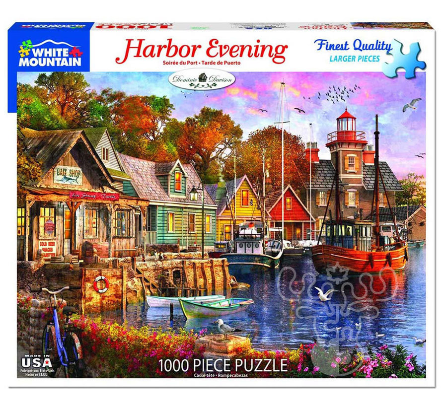 White Mountain Harbor Evening Puzzle 1000pcs