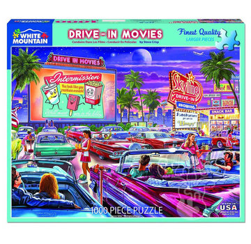 White Mountain White Mountain Drive-In Movies Puzzle 1000pcs