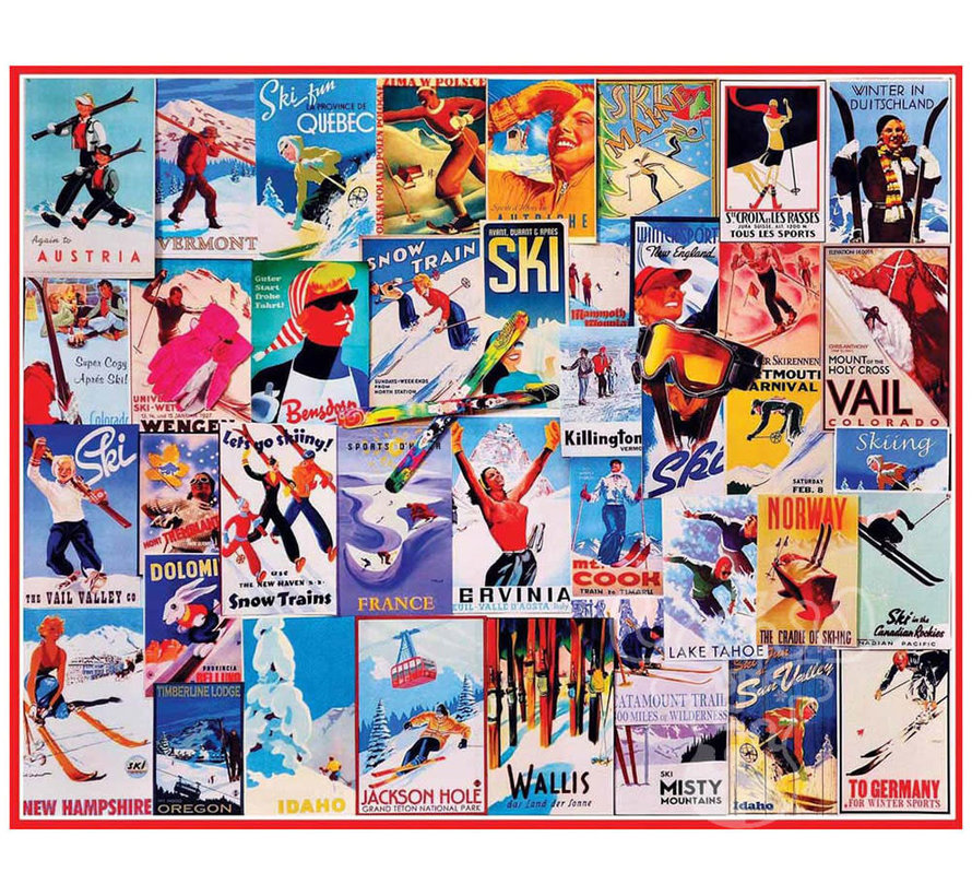 White Mountain Ski Posters Puzzle 1000pcs