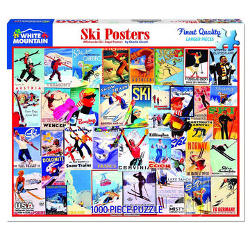 White Mountain White Mountain Ski Posters Puzzle 1000pcs