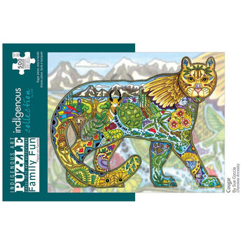 Canadian Art Prints Indigenous Collection: Cougar Family Puzzle 500pcs