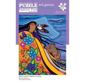 Canadian Art Prints Indigenous Collection: Makwa and His Quest for Honey Family Puzzle 500pcs