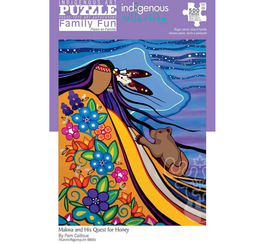 Indigenous Collection: Makwa and His Quest for Honey Family Puzzle 500pcs