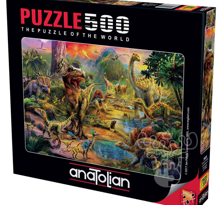 Anatolian Landscape Of Dinosaurs Puzzle 500pcs