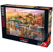 Anatolian Anatolian Sunset Harbour Cottage Puzzle 3000pcs