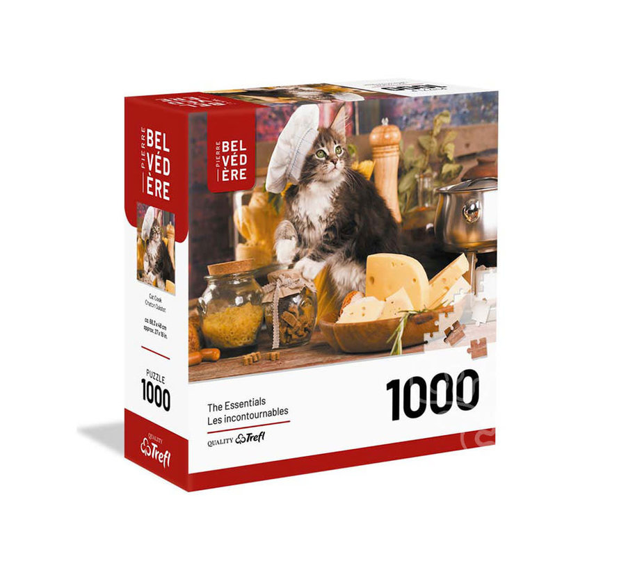Pierre Belvedere Cat Cook Puzzle 1000pcs