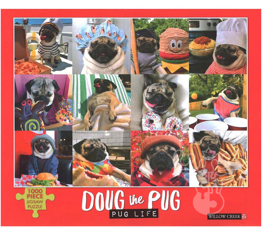 Willow Creek Doug the Pug: Pug Life Puzzle 1000pcs