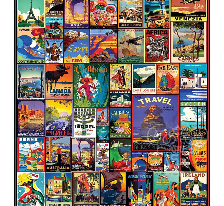 White Mountain Travel the World Puzzle 500pcs