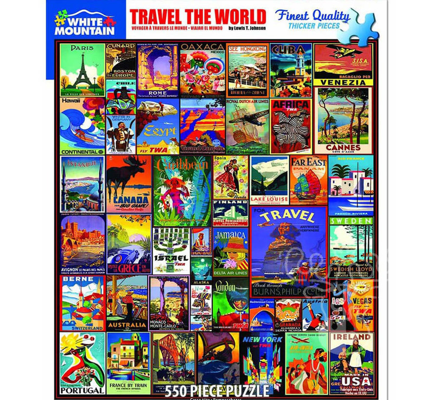 White Mountain Travel the World Puzzle 500pcs