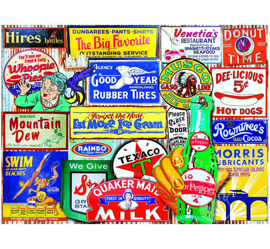 White Mountain Classic Signs Puzzle 500pcs