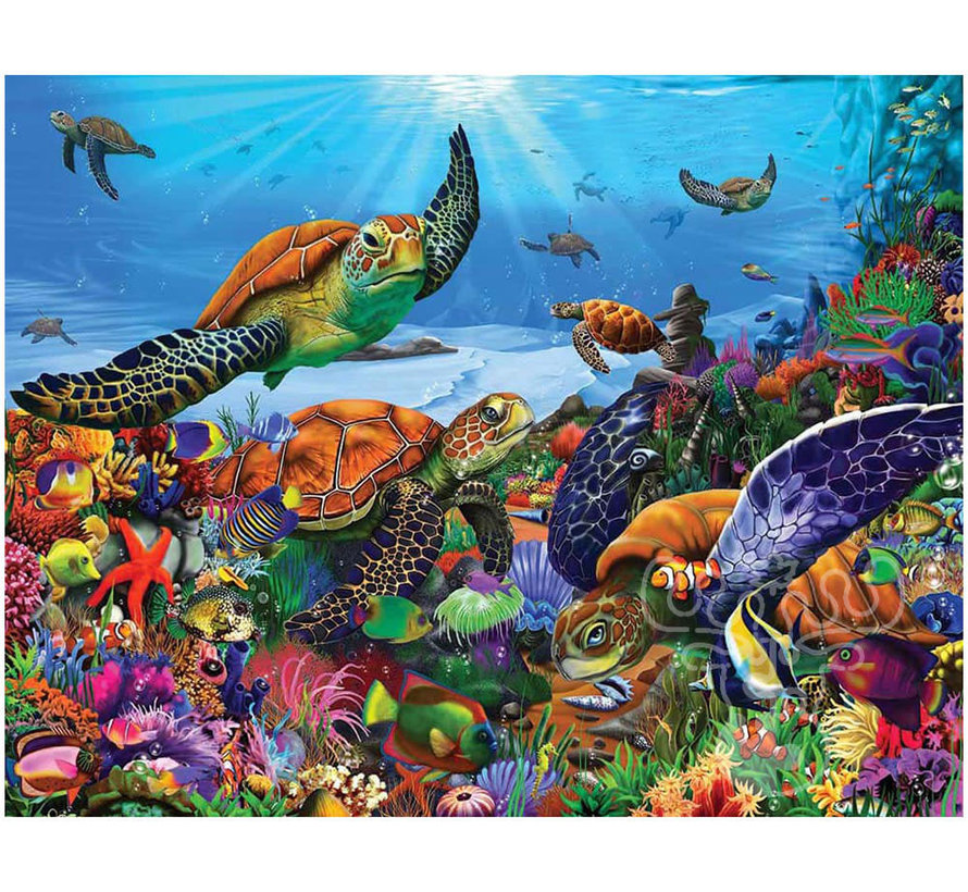 White Mountain Amazing Sea Turtles Puzzle 300pcs