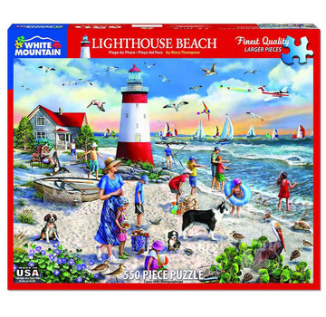 White Mountain White Mountain Lighthouse Beach Puzzle 500pcs