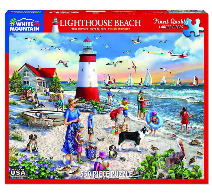 White Mountain Lighthouse Beach Puzzle 500pcs