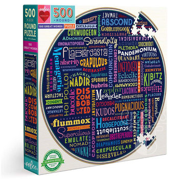 EeBoo eeBoo 100 Great Words Round Puzzle 500pcs*