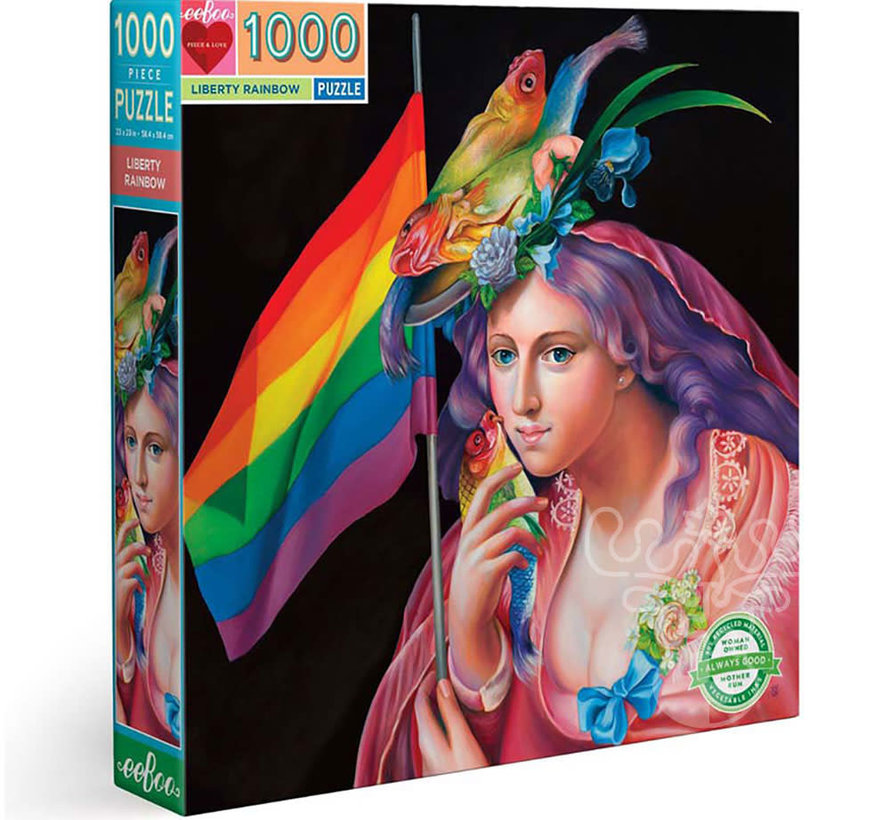 FINAL SALE eeBoo Liberty Rainbow Puzzle 1000pcs *