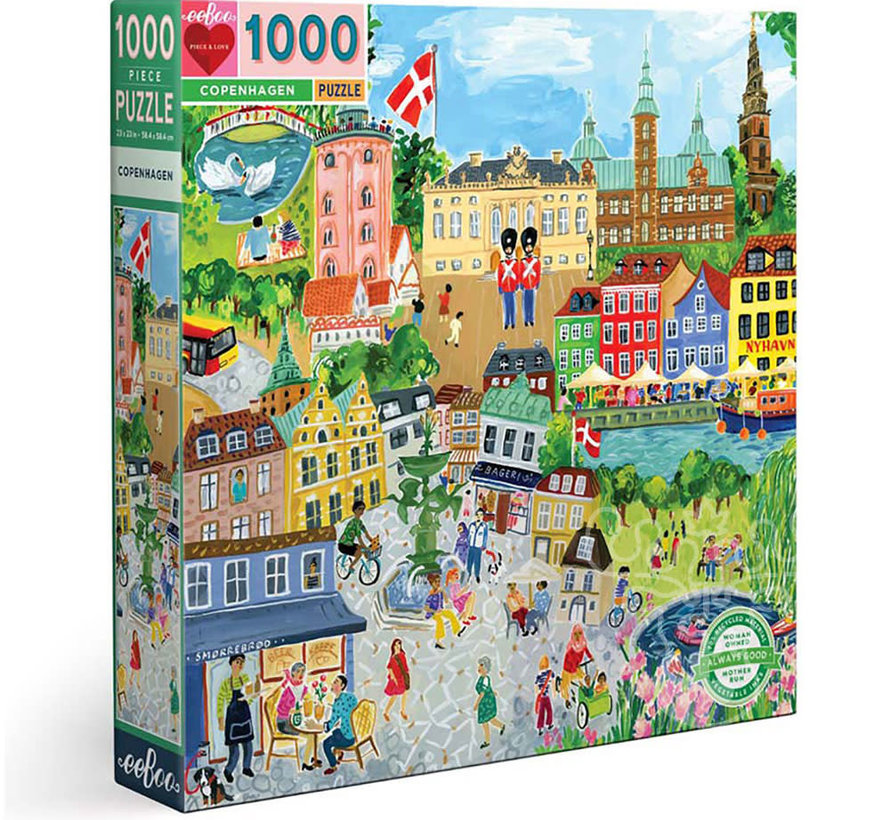 eeBoo Copenhagen Puzzle 1000pcs Retired