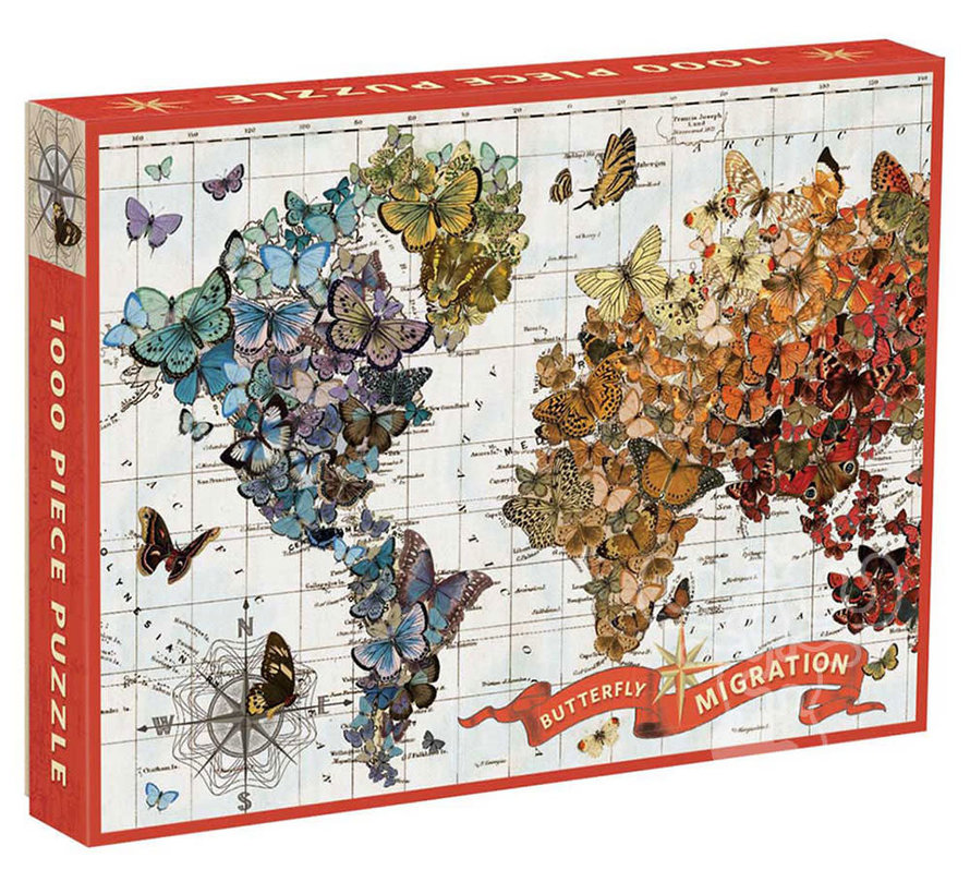 Galison Wendy Gold Butterfly Migration Puzzle 1000pcs