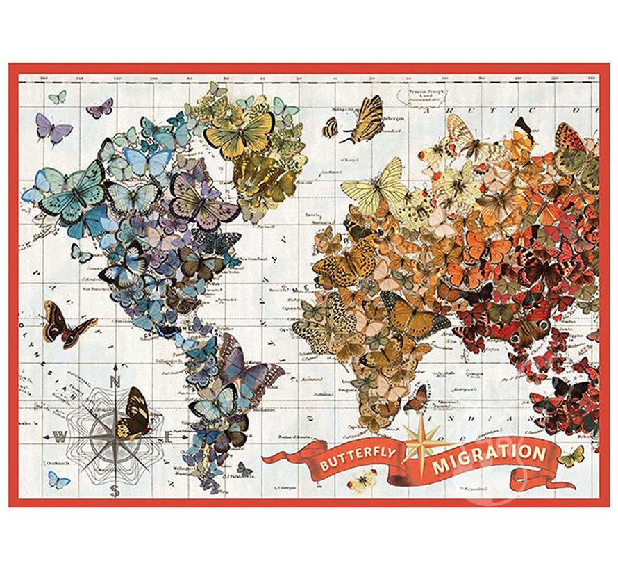 Galison Wendy Gold Butterfly Migration Puzzle 1000pcs