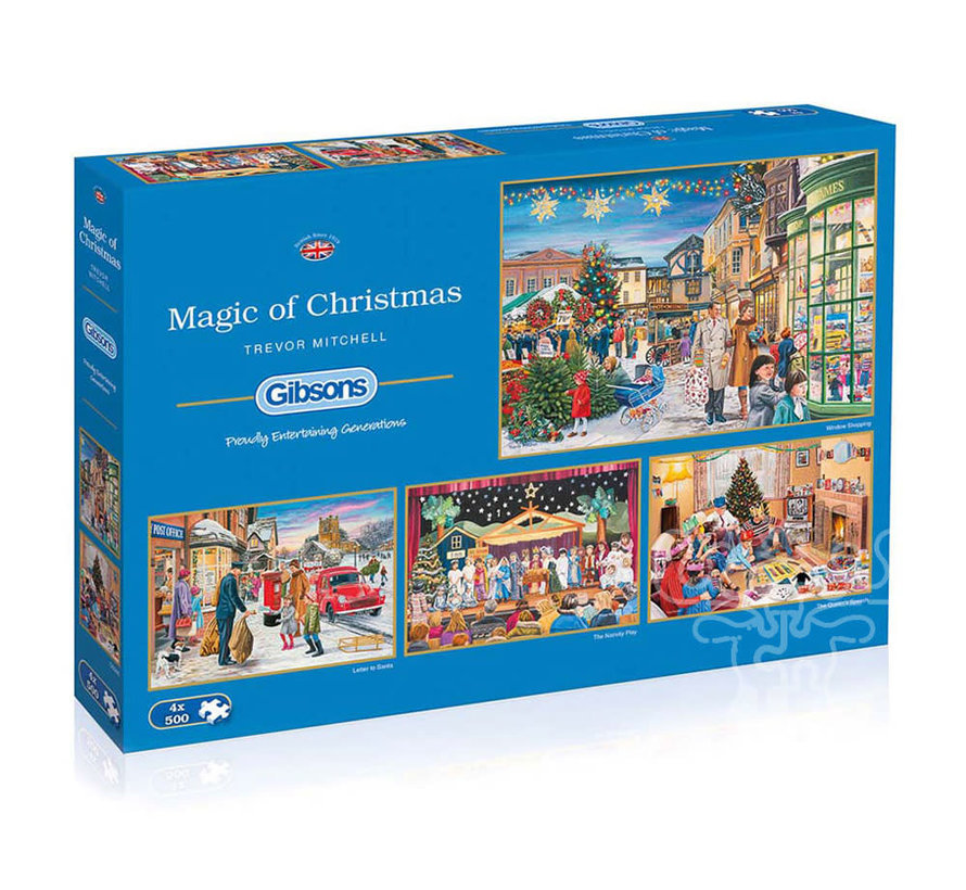 Gibsons Magic of Christmas Puzzle 4 x 500pcs