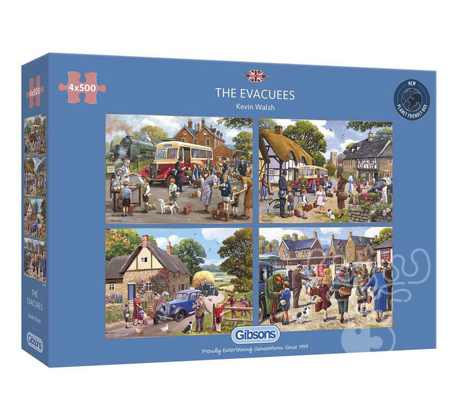 Gibsons The Evacuees Puzzle 4 x 500pcs