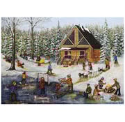 Pierre Belvedere FINAL SALE Pierre Belvedere Genest: Winter at the Log Cabin Puzzle 1000pcs
