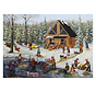 Pierre Belvedere Genest: Winter at the Log Cabin Puzzle 1000pcs