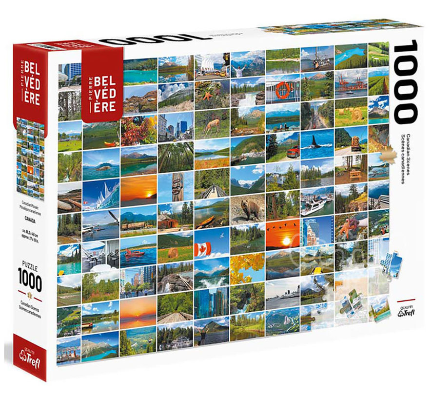 FINAL SALE Pierre Belvedere Canadian Mosaic Puzzle 1000pcs