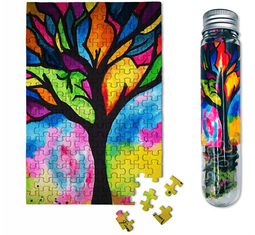 MicroPuzzles Stained Glass Tree Mini Puzzle 150pcs