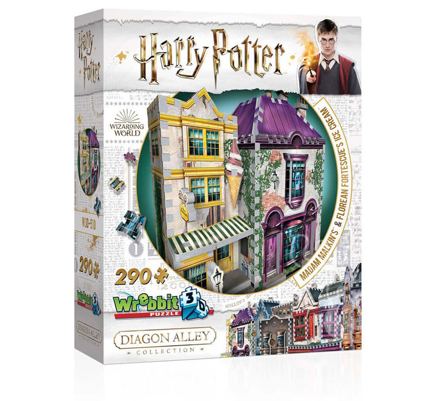 Wrebbit Harry Potter Diagon Alley Collection: Madam Malkin’s™ and Florean Fortescue’s Ice Cream™ Puzzle 290pcs
